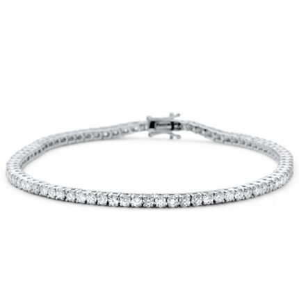 <span style="color:purple">SPECIAL!</span>1.97ct 14KT White Gold Diamond Tennis Bracelet 7"
