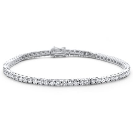 <span style="color:purple">SPECIAL!</span>5.00ct 14KT White Gold Diamond Tennis Bracelet 7"