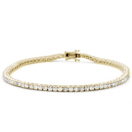 <span style="color:purple">SPECIAL!</span>1.97ct 14KT Yellow Gold Diamond Tennis Bracelet 7"